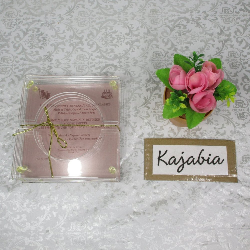 Plastic NAPKIN Coaster Set of 4